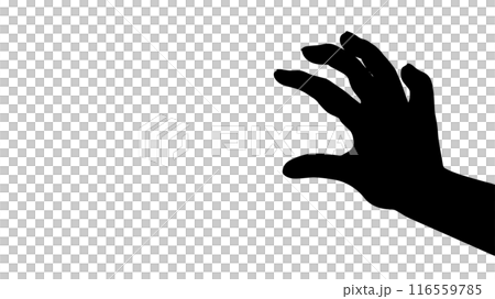 怖い手左向きシルエット_ワイド 怖い手左向きシルエット_ワイド 116559785