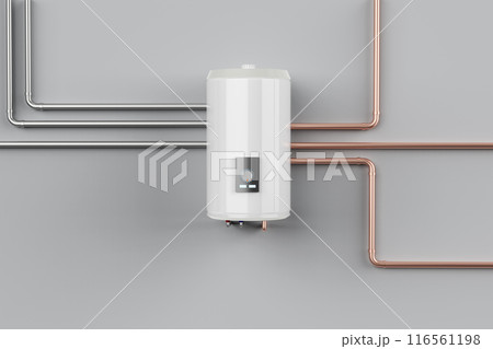 Boiler or water heater on wall 116561198