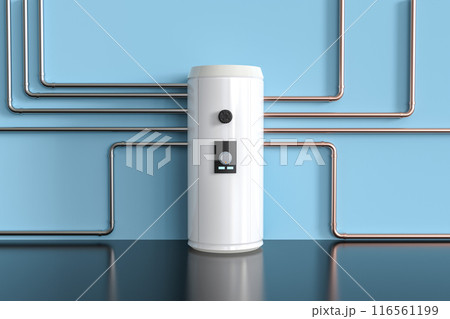 Boiler or water heater on wall 116561199