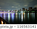 都内夜景　浅草　隅田川 116563141