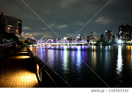 都内夜景 浅草 隅田川 都内夜景 浅草 隅田川 116563142