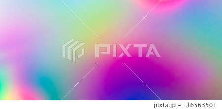 Abstract blur holographic rainbow foil iridescent panoramic background Abstract blur holographic rainbow foil iridescent panoramic background 116563501