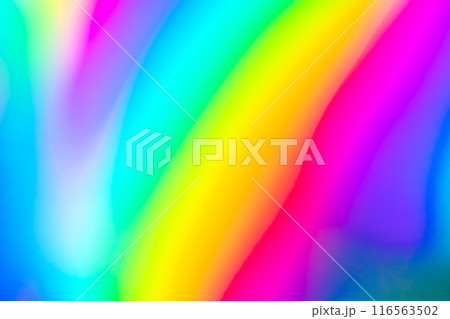 Abstract blur holographic rainbow foil iridescent background Abstract blur holographic rainbow foil iridescent background 116563502