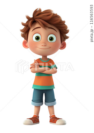 Cute Boy Happy Cartoon Character Cute Boy Happy Cartoon Character 116563593