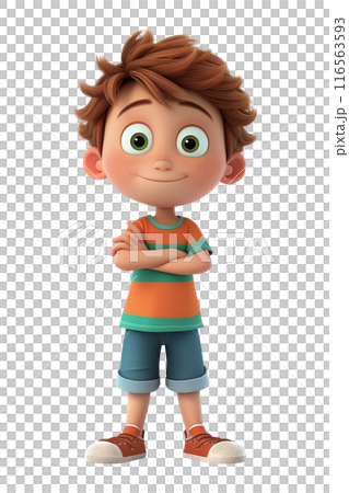 Cute Boy Happy Cartoon Character Cute Boy Happy Cartoon Character 116563593
