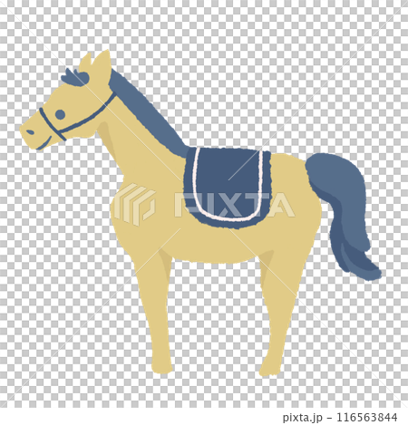 馬(黃色和藍色) 馬(黃色和藍色) 116563844