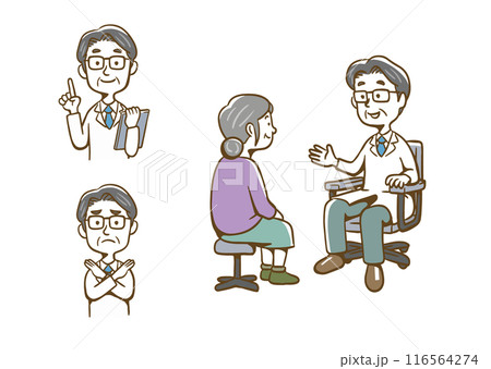診察する医者 診察する医者 116564274
