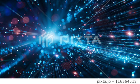 デジタルの青い光の背景素材 デジタルの青い光の背景素材 116564315