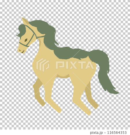 馬(黄色と緑) 馬(黄色と緑) 116564353