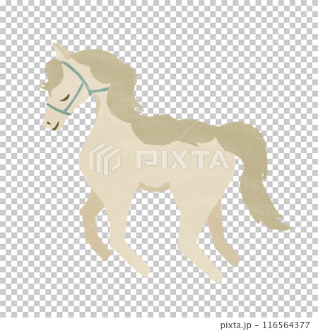 Horse (beige) with texture 116564377