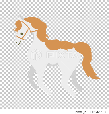 Horse (white and orange) Horse (white and orange) 116564504