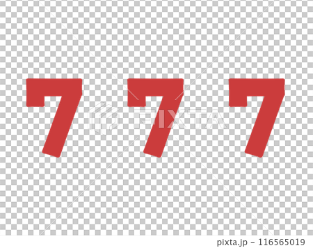 シンプルなスリーセブンのイラスト素材 シンプルなスリーセブンのイラスト素材 116565019