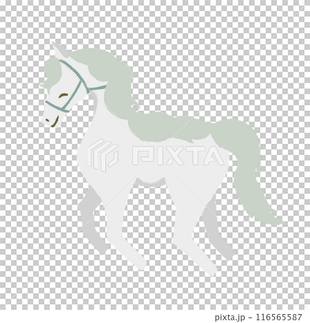 Horse (white and light blue) 116565587