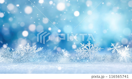 Winter Magic: Falling Snowflakes Transforming the Landscape - Generative AI 116565741