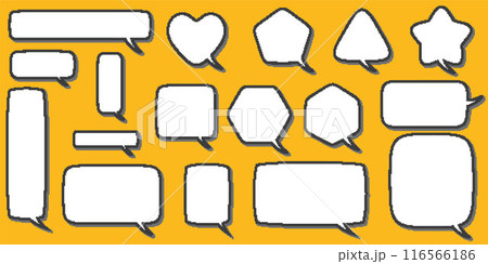 Pixel speech bubbles for game design and chart. Retro chat box for dialog comments and messages. Conversation balloon vector shapes. Set of 8 bit cartoon elements. Pixel speech bubbles for game design and chart. Retro chat box for dialog comments and messages. Conversation balloon vector shapes. Set of 8 bit cartoon elements. 116566186