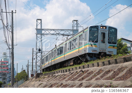 新天地の南武支線で活躍するE127-0系電車_2024/6/1撮影 新天地の南武支線で活躍するE127-0系電車_2024/6/1撮影 116566367