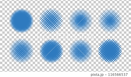 Dot halftone circle set vector collection Abstract dot circle, 116566537