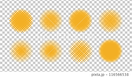 Dot halftone circle set vector collection Abstract dot circle, Dot halftone circle set vector collection Abstract dot circle, 116566538