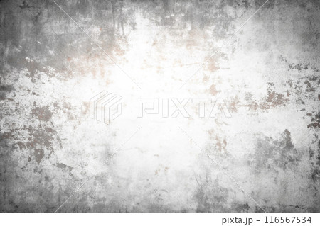 A detailed view of a concrete wall in gray color with a central white section 116567534