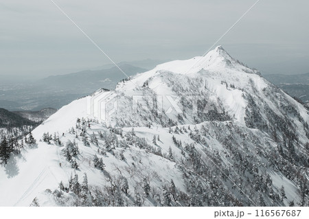 雪山の山岳風景 116567687