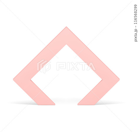 Pink polygonal corner arch geometric base foundation stage presentation 3d element realistic vector Pink polygonal corner arch geometric base foundation stage presentation 3d element realistic vector 116568299