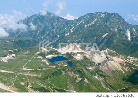 立山雄山から望む室堂平と大日岳 116568636