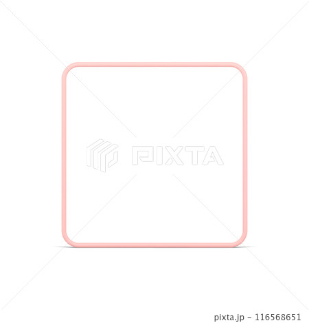 Pink squared frame regular geometric shape smooth angled decorative design realistic vector Pink squared frame regular geometric shape smooth angled decorative design realistic vector 116568651