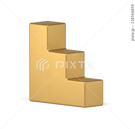 Metallic golden 3d stairs winner podium competition steps award champion realistic vector 116568859