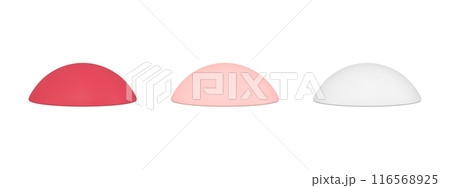 Collection multicolored matte semisphere minimalist geometric shape decorative design vector Collection multicolored matte semisphere minimalist geometric shape decorative design vector 116568925