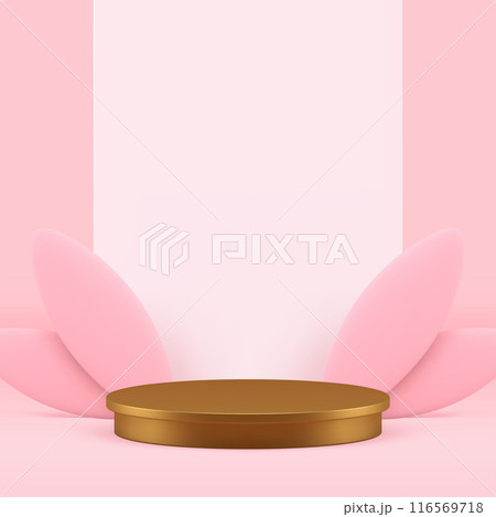 3d golden podium pedestal luxury mock up for cosmetic product show presentation realistic vector 3d golden podium pedestal luxury mock up for cosmetic product show presentation realistic vector 116569718