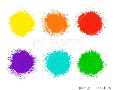 Hand drawn powder explosion textured spots Hand drawn powder explosion textured spots 116571880