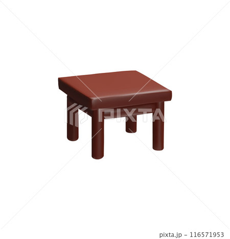 Empty wooden or plastic brown table 3D style vector icon, volumetric desk stand for kitchen or dining room furniture Empty wooden or plastic brown table 3D style vector icon, volumetric desk stand for kitchen or dining room furniture 116571953