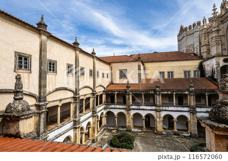 The Monastery of the Order of Christ, Convento de Cristo at the city of Tomar. Santarem District. Portugal. The Monastery of the Order of Christ, Convento de Cristo at the city of Tomar. Santarem District. Portugal. 116572060