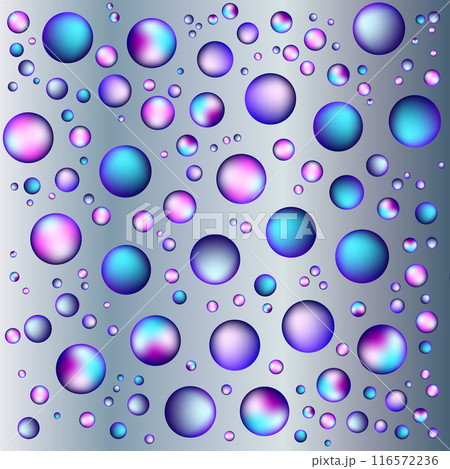 rainbow pattern of bright soap bubbles, drops, bubbles and balls on a gradient background, illustration for any design rainbow pattern of bright soap bubbles, drops, bubbles and balls on a gradient background, illustration for any design 116572236