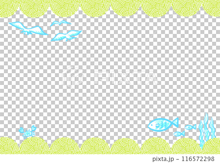 Simple frame with a sea motif② 116572298