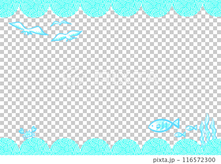 Simple frame with a sea motif③ 116572300