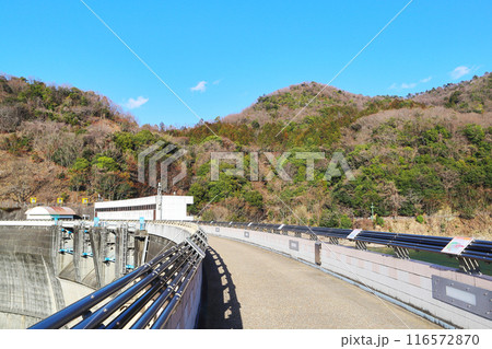 天ヶ瀬ダムの天端 天ヶ瀬ダムの天端 116572870