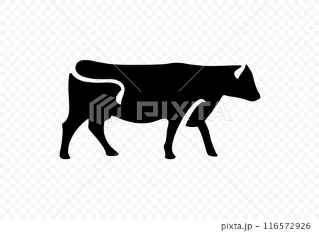 Vector silhouette of a cow Vector silhouette of a cow 116572926