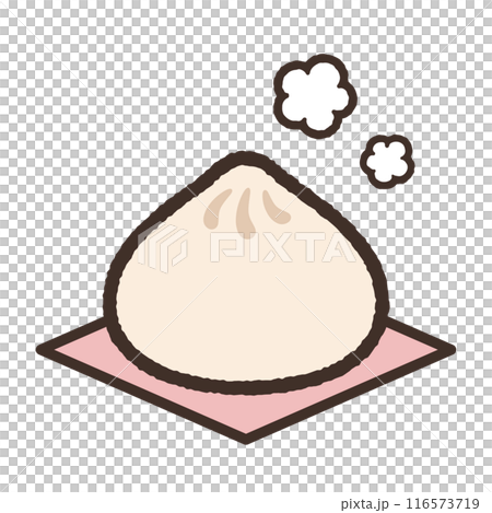 Cute meat bun illustration Cute meat bun illustration 116573719