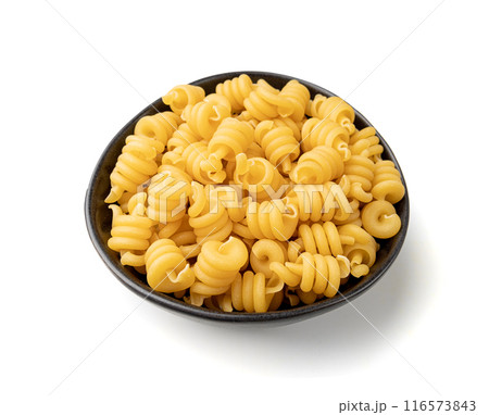 Raw Trottole Pasta, Dry Vesuvio Macaroni, Italian funghetto, Raw Noodle 116573843