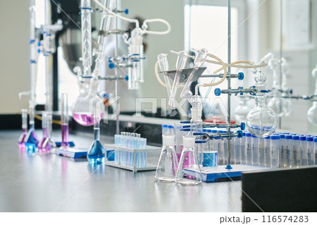 Glassware equipment for experiments Glassware equipment for experiments 116574283