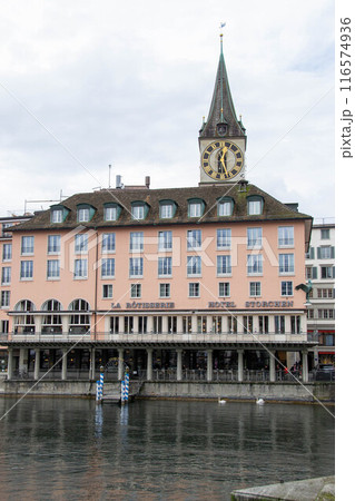 Scenic summer view of the Old Town architecture of Zurich 116574936
