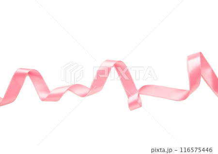 Pink ribbon over white background, design element Pink ribbon over white background, design element 116575446