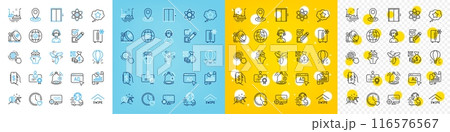 Vector icons set of Global insurance, Air balloon and Chemistry atom line icons pack for web with Reminder, Refrigerator, Delivery service outline icon. Bitcoin mining, Cogwheel settings. Vector Vector icons set of Global insurance, Air balloon and Chemistry atom line icons pack for web with Reminder, Refrigerator, Delivery service outline icon. Bitcoin mining, Cogwheel settings. Vector 116576567