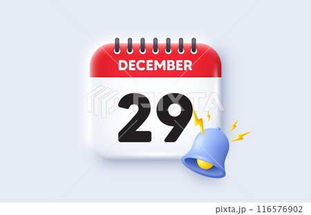 29th day of the month icon. Calendar date 3d icon. Event schedule date. Meeting appointment time. 29th day of December month. Calendar event reminder date. Vector 29th day of the month icon. Calendar date 3d icon. Event schedule date. Meeting appointment time. 29th day of December month. Calendar event reminder date. Vector 116576902