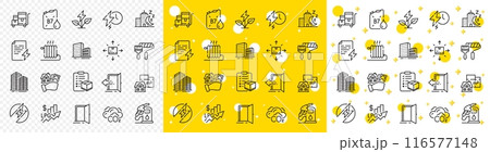 Outline Paint roller, Rise price and Floor plan line icons pack for web with Charging time, Night city, Co2 line icon. Cardboard box, Power certificate, Skyscraper buildings pictogram icon. Vector Outline Paint roller, Rise price and Floor plan line icons pack for web with Charging time, Night city, Co2 line icon. Cardboard box, Power certificate, Skyscraper buildings pictogram icon. Vector 116577148