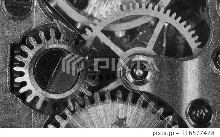 clockwork old mechanical watch, high resolution and detail 116577428