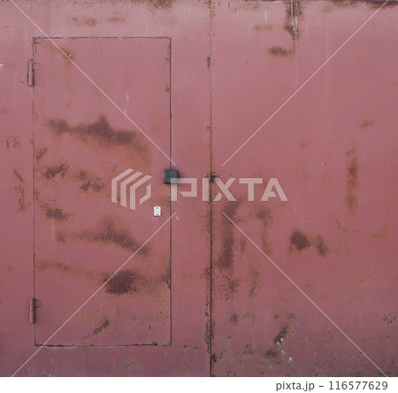 old metal warehouse door, hangar old metal warehouse door, hangar 116577629