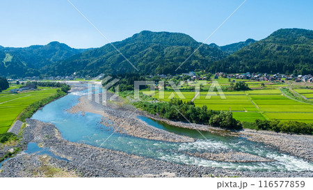 信濃川の展望地（新潟県津南町） 116577859