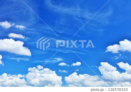 夏の青空と雲 夏の青空と雲 116578320